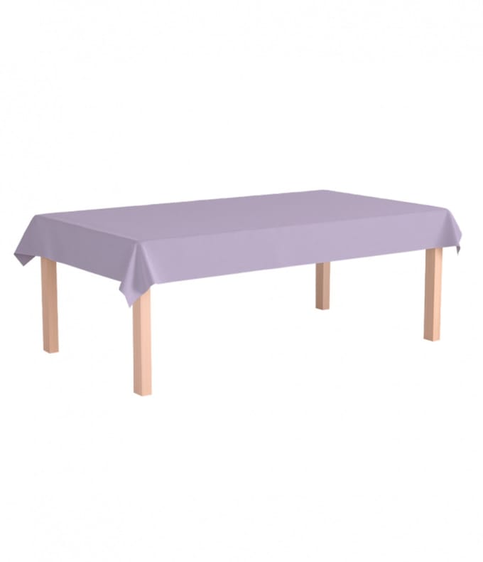 Papier tafelkleed - Pastel paars - 274 x 137cm - Feestjecreatief