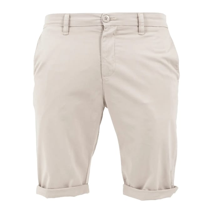 Urban Classics - Stretch Turnup Chino Korte broek - Taille, 34 inch - Beige