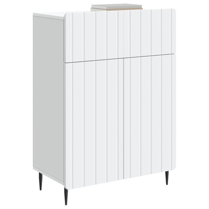vidaXL - Dressoir - Wit - 66 - x - 34,5 - x - 92 - cm - Bewerkt - hout
