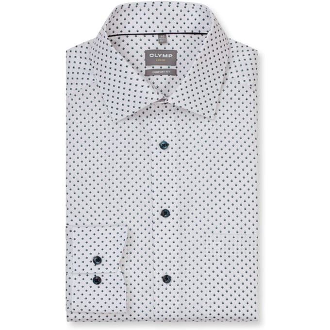 OLYMP Luxor Overhemd, Comfort Fit, New Kent, Wit
