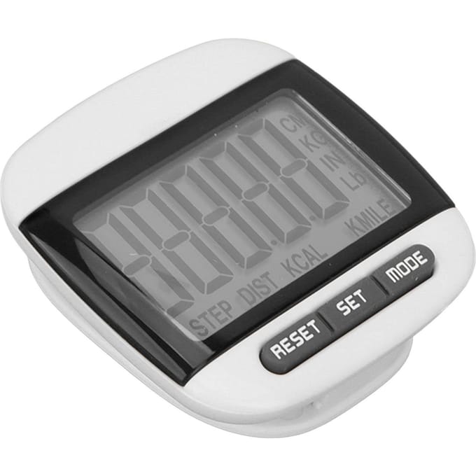 Ouderen Stappenteller LCD Scherm Helder Scherm Nauwkeurige Loop Pedometer met Clip Zwart zwart