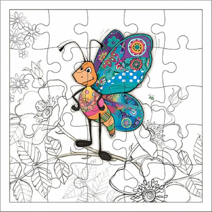 Vlinder puzzelkaart Kiub Kook