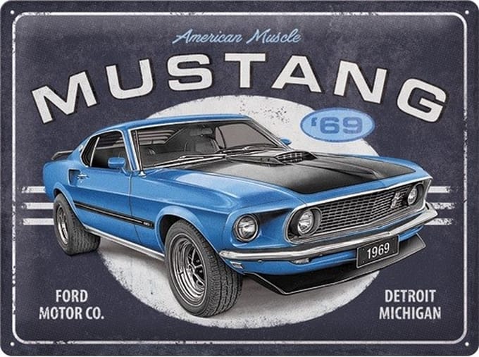 Wandbord - Special Edition - Ford - Mustang 69 American Muscle