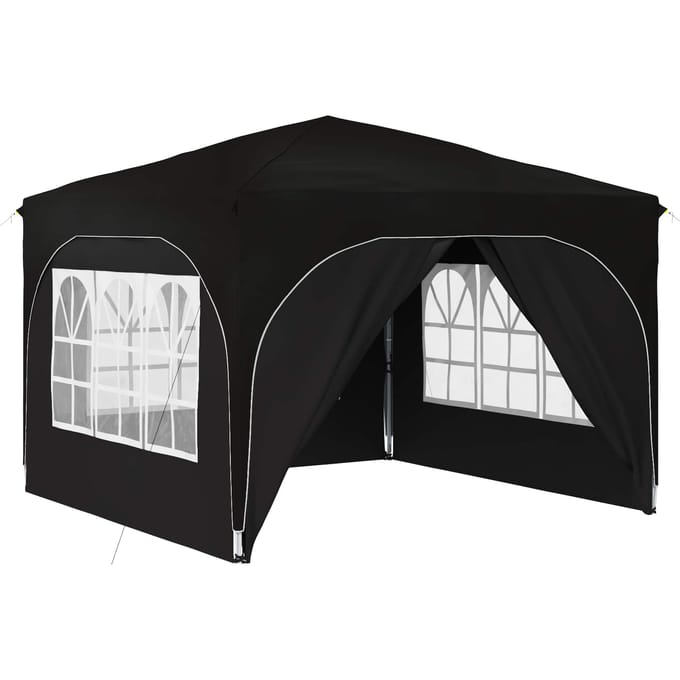 vidaXL - Pop-up - Feesttent - 290 - x - 290 - x - 245 - cm - Zwart
