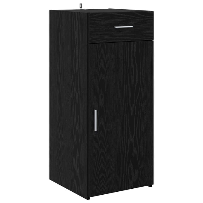 vidaXL - Opbergkast - Zwarte - Eik - 40 - x - 42,5 - x - 93 - cm - Geconstrueerd - hout