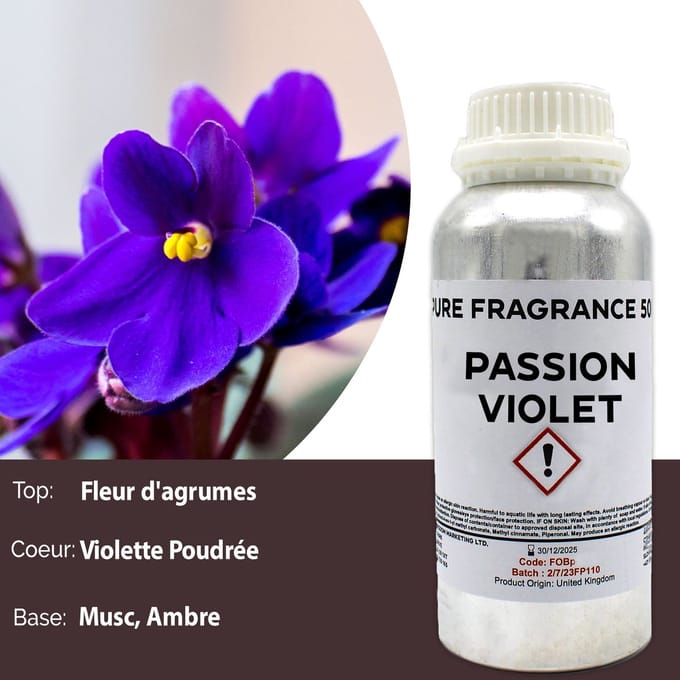 Pure geurolie met passie- en viooltjesgeur - 500 ml