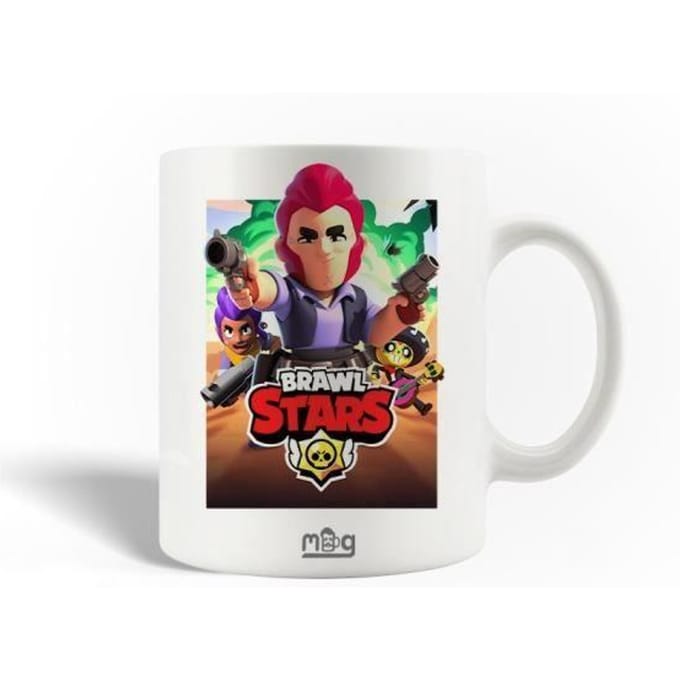 Mug en Céramique - Brawl Stars - Colt - 30cl - Compatible Lave-Vaisselle - Blanc