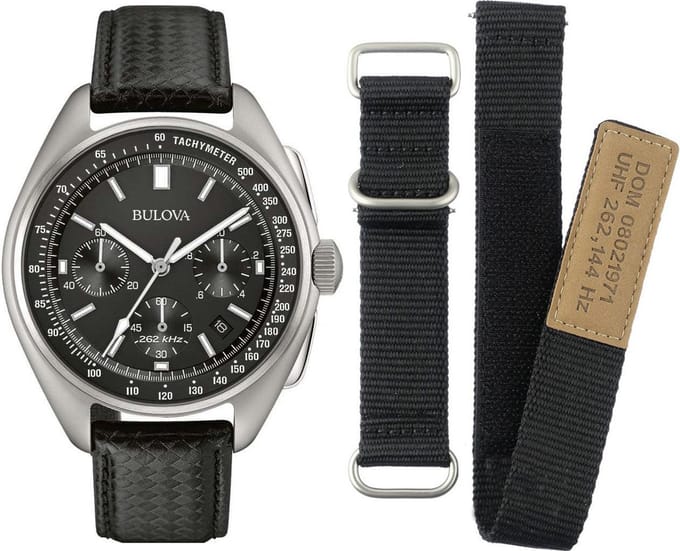 BULOVA 96B251 - Horloge - Leer - Zwart - 43 mm