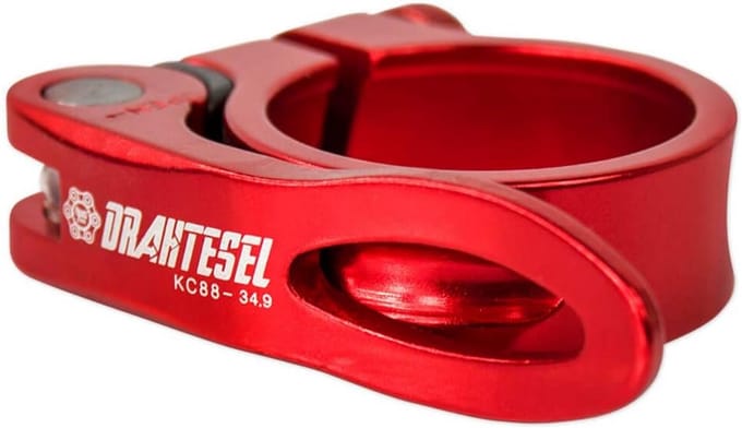 Verstelbare Zadelpenklem Zadelklem Rood 31,8 mm Fietsonderdeel