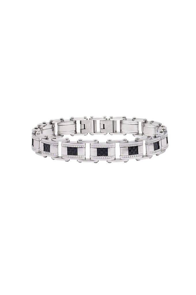 Bijoutheek Armband (Sieraad) Heren Rups Schakel Zilver