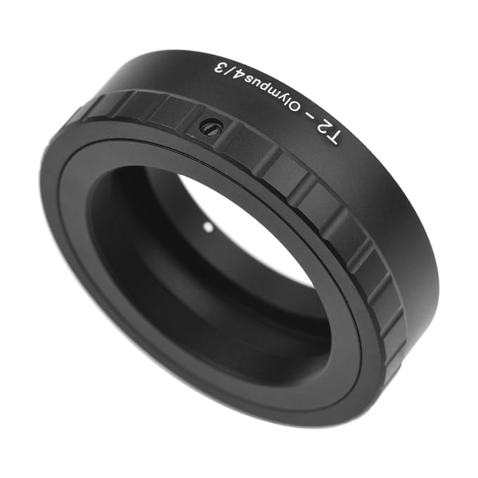 Metalen Lens Mount Adapter Ring T/T2 Mount Lens Adapter Vervanging voor Olympus zwart