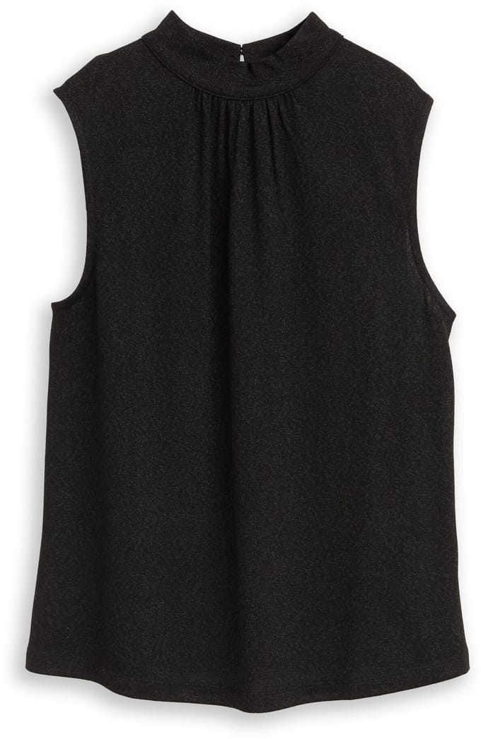 Tom Tailor - Top met glitter-effect - Maat S - deep black