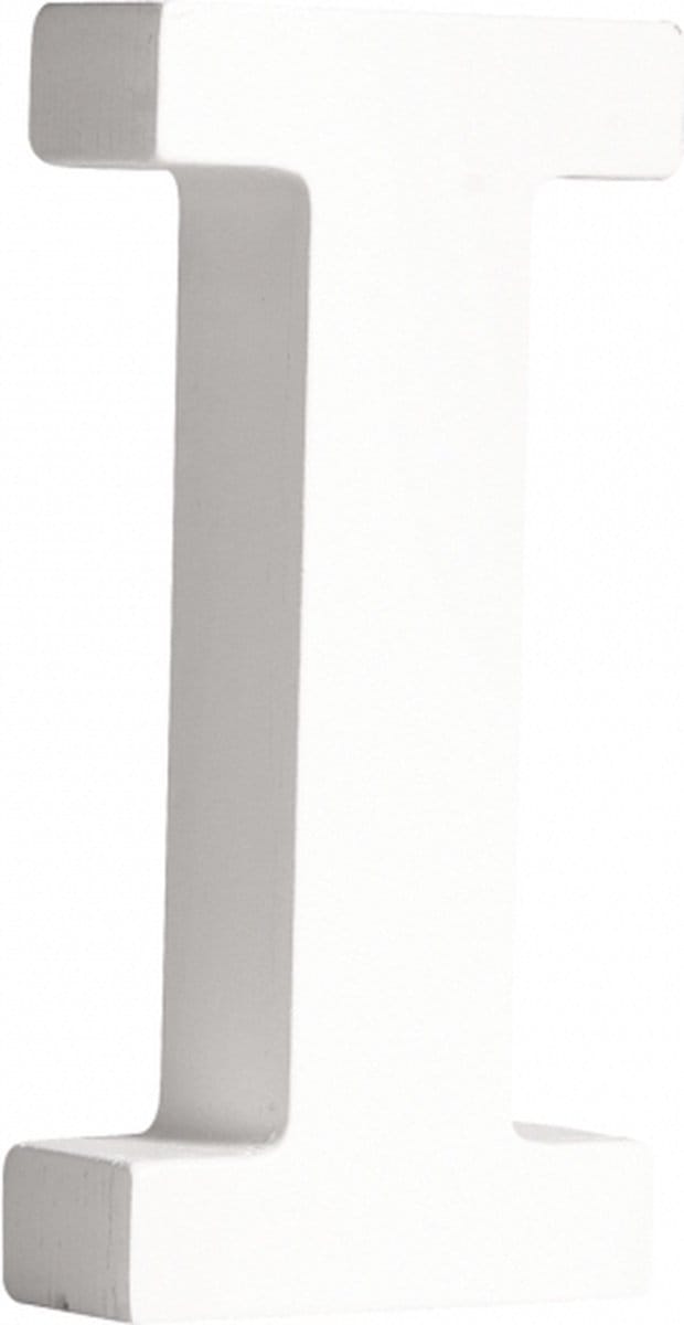 Houten letter I 11 cm