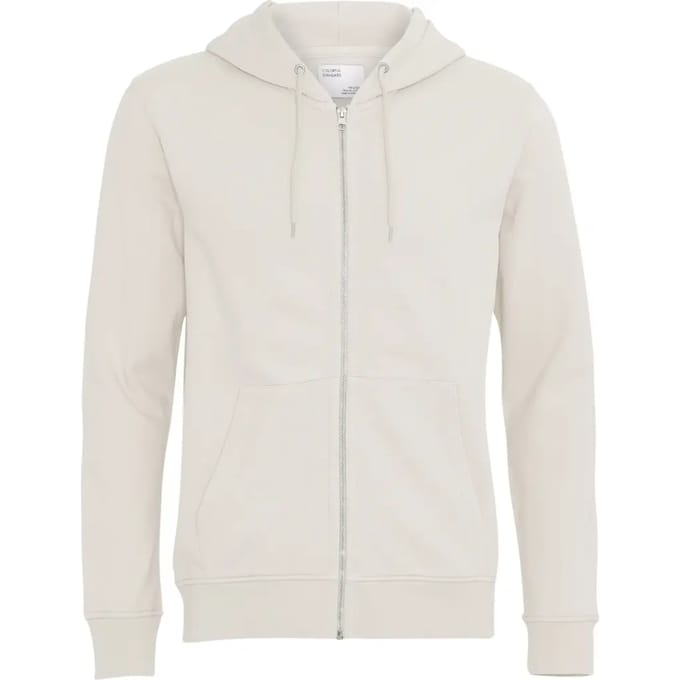 Hooded sweatshirt met rits Colorful Standard Classic Organic ivory white