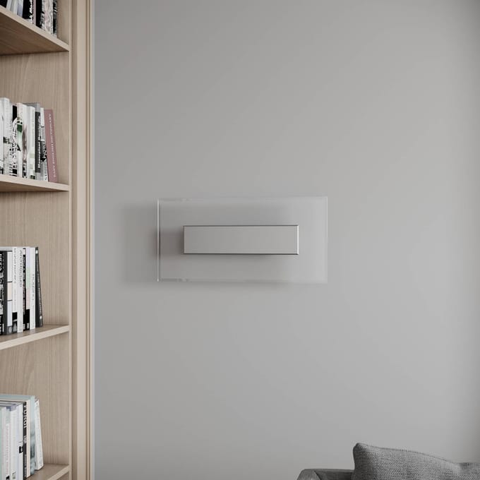 Quitani LED wandlamp Lole, aluminium, 59 x 29 cm, glas