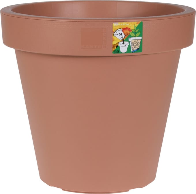 Bloempot ek rond 35 cm 305 mm hoog - Terra