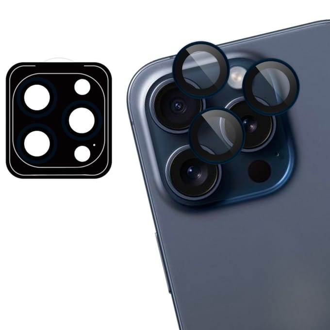 imoshion Camera Lens Protector - Geschikt voor iPhone 15 Pro Max/ iPhone 15 Pro - 2 Pack - Blue Titanium