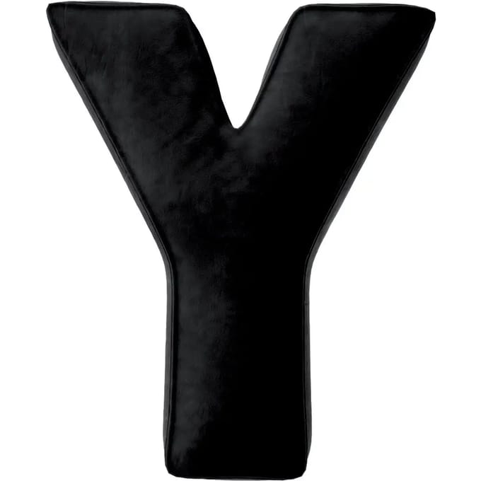 Kussen letter y Yellow Tipi Posh Velvet