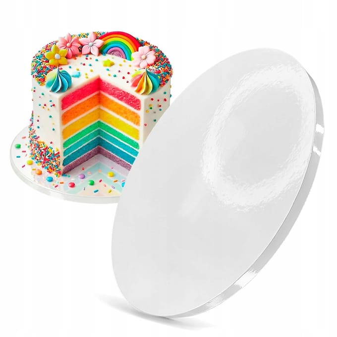 Professionele Ronde Taartbodem Wit Glanzend 30cm 1,2cm Dik - Brand4Cake