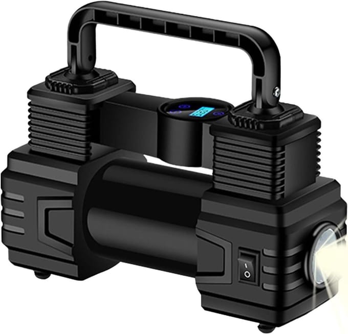 Elektrische Luchtpomp - Banden Compressor - Autobanden Oppompen - Digitale Drukmeting - 12V - Zwart