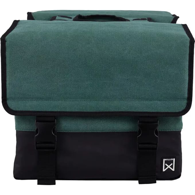 Dubbele bagagedrager tas van gecoat canvas Willex 40 L