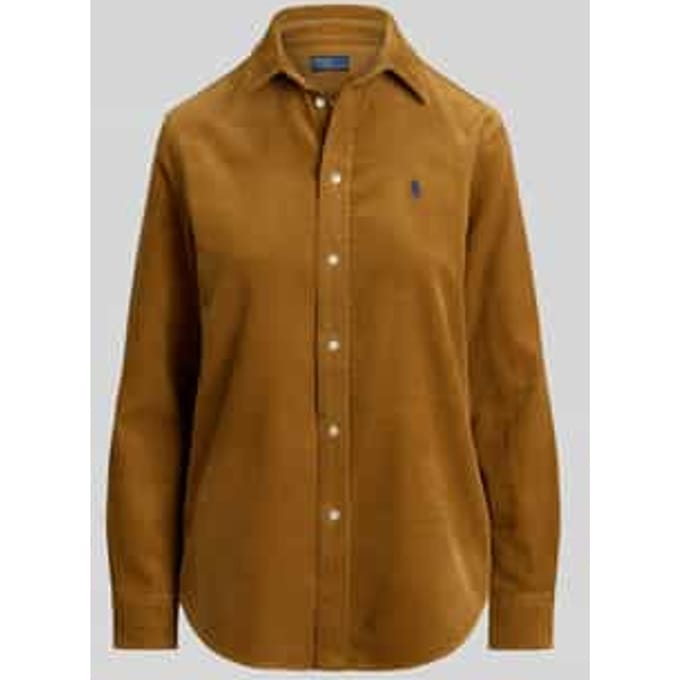 regular fit overhemdblouse van puur katoen
