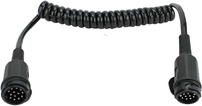 Spiraalkabel 90 tot 210cm Menbers type | 13-polig | DTR | 13-aderig