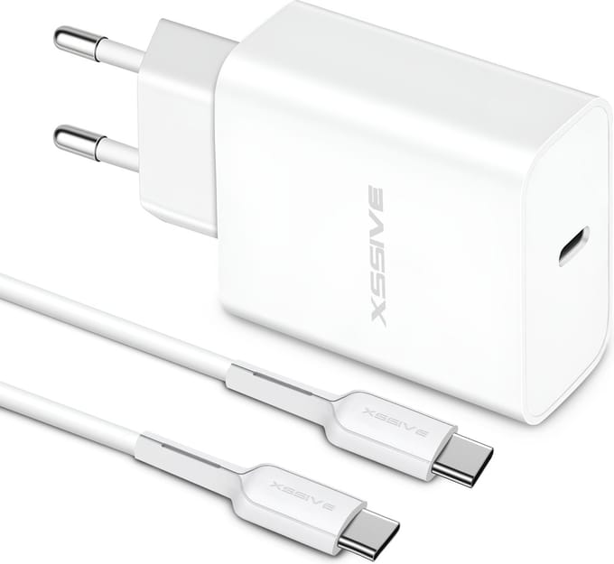 25W Power Adapter met USB-C Kabel 1 Meter - Super Fast Charging 2.0 - Geschikt voor Samsung Galaxy Telefoon en Tablet