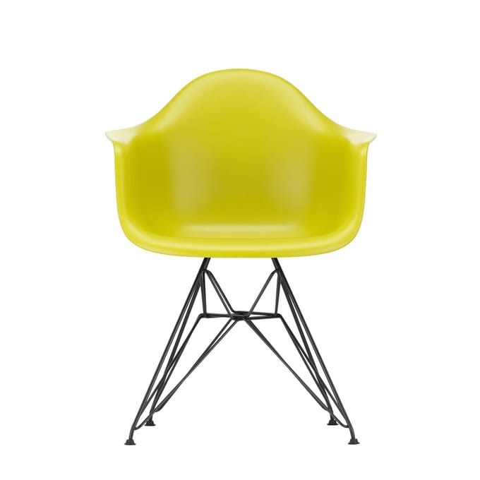 Vitra - DAR Eames Plastic Armchair - mosterd RE - zwart - geel