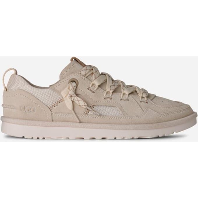 UGG® Minimel-sneaker in White, Maat 40, Suede/Textiel