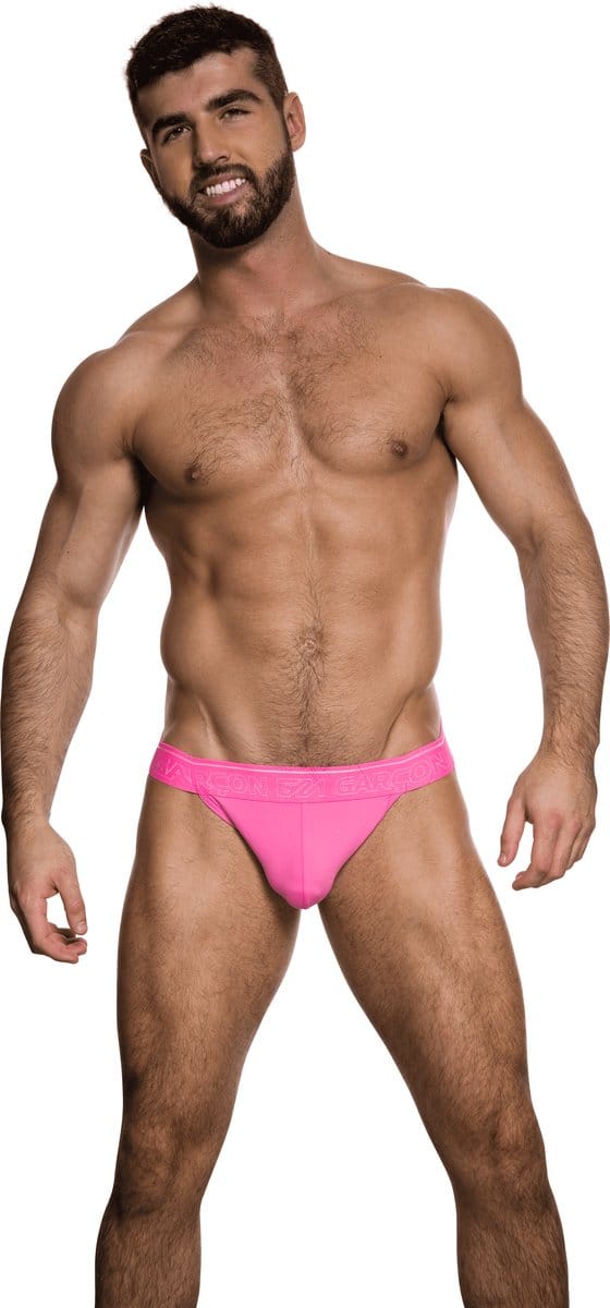 Garçon Jockstrap Neon Pink - MAAT XL - Heren Ondergoed - Jockstrap voor Man - Mannen Jock