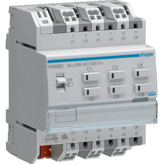 Hager Schakelaar Actuator Bus Systeem - TXA606D - E376B