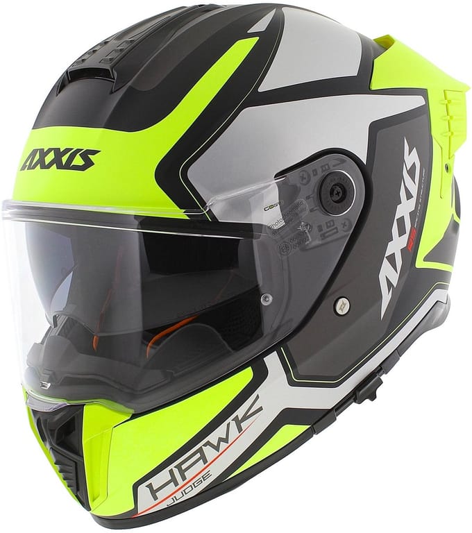 Axxis Hawk SV Evo Integraal helm Judge B3 mat geel zilver zwart