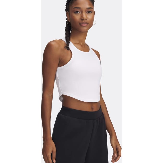 Under Armour Rival Rib Tanktop Dames-Wit