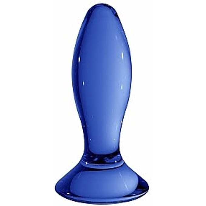 Chrystalino Follower Glazen Buttplug - Blauw