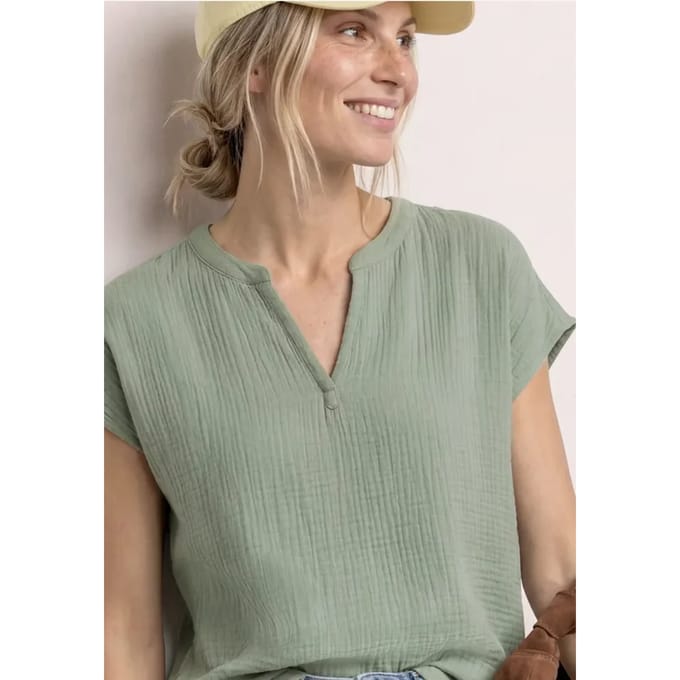 Blouse shirt van mousseline