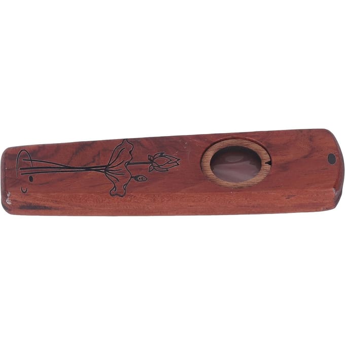 Houten Kazoo Fluit Houten Spelen Gitaar Ukulele Begeleiding Mondharmonica Membraan Blaasinstrument brown