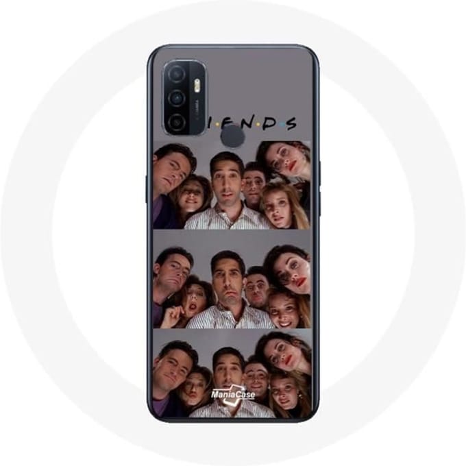 Coque de protection - Maniacase - Oppo A53 - Souple - Gris - Friends Selfie