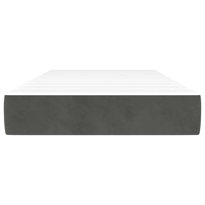 vidaXL - Pocketveringmatras - 100 - x - 210 - x - 20 - cm - Donkergrijs