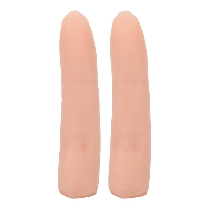 Nageltraining Vinger Buigbaar Flexibel Siliconen Oefenvingermodel voor Tattoo Acupunctuur beige
