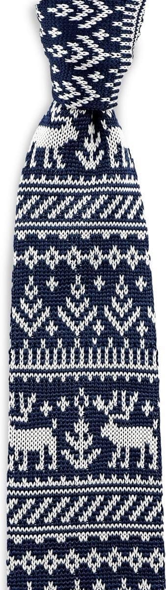 We Love Ties - Stropdassen - Stropdas Rudolf Rendier blauw - donkerblauw / wit