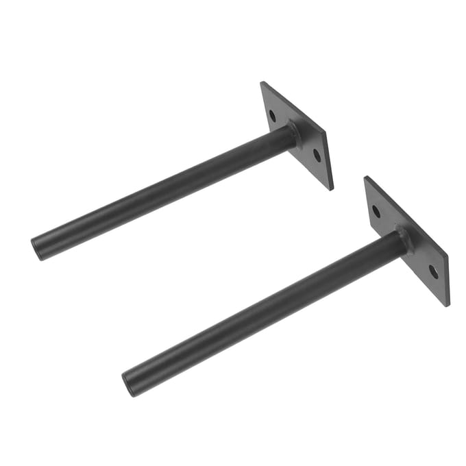 2 stuks Wandgemonteerde Gewichtsplaat Houder Wandgewicht Opslagrek Legering Staal Constructie Diameter black