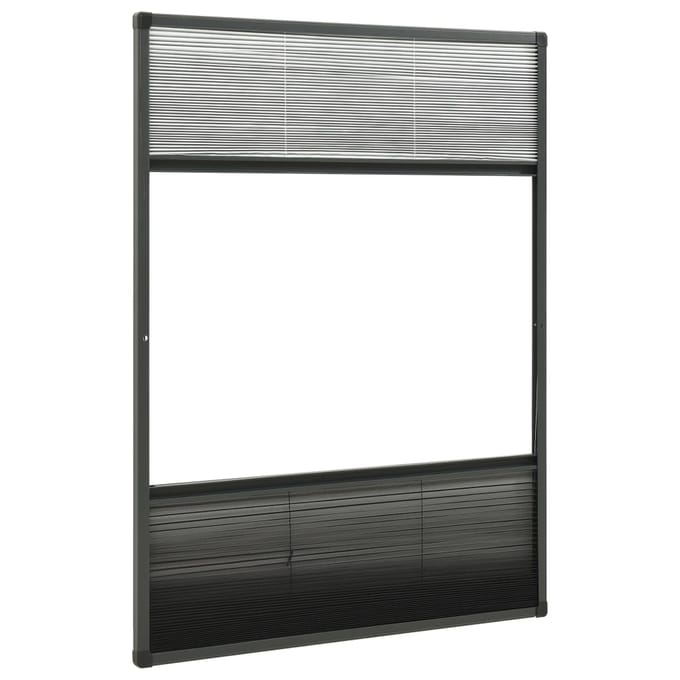 vidaXL - Raamhor - plissé - met - verduistering - 80x120 - cm - aluminium
