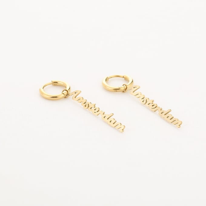Oorbellen Amsterdam - Hangers - Goudkleurig - Stainless Steel