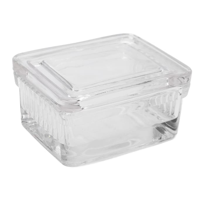 Glazen Kleurpot met Deksel Dierlijke en Plantaardige Specimens Objectglaasjes Kleurbak Heldere Container voor white