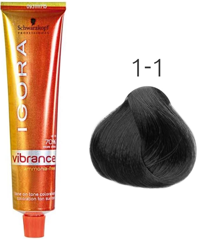 Schwarzkopf - Igora - Vibrance - 1-1 Zwart Cendré - 60 ml
