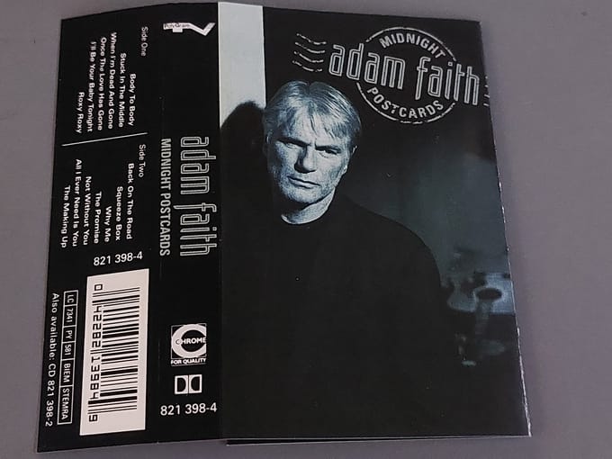 ADAM FAITH - MIDNIGHT POSTCARDS (CASSETTEBANDJE)