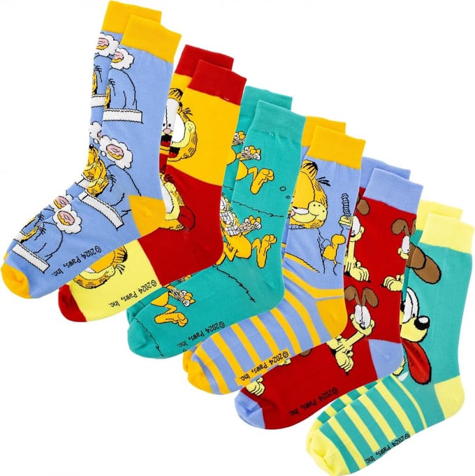 6 Paar Crew Sokken met Cartoon Print voor Heren en Dames