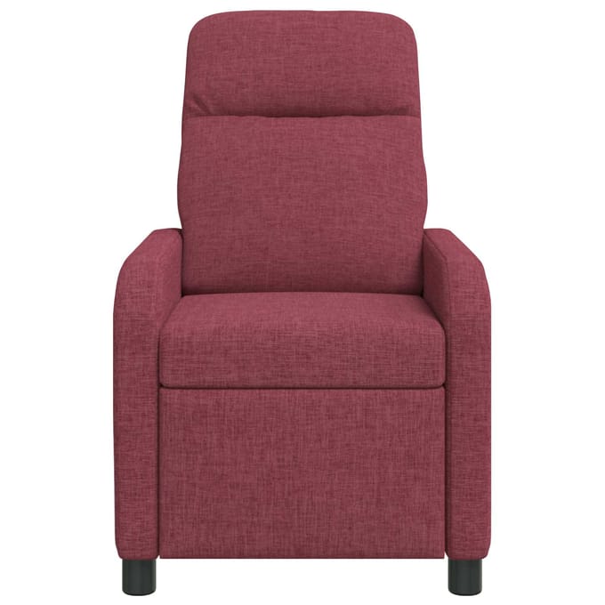vidaXL - Recliner - Wijnrood - Stof