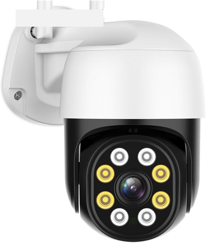 Beveiligingscamera - IP Camera - Huisbewaking Buiten - Automatische Tracking - 8MP HD - Wit